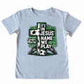 Kids' In Jesus Name Soccer Front Short-Sleeve Tee